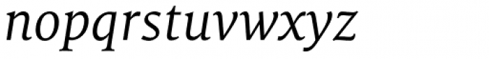 FF Milo Serif OT Italic Font LOWERCASE