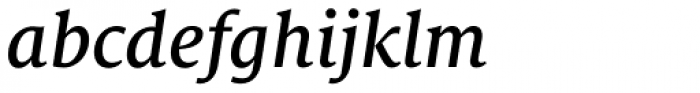 FF Milo Serif OT Medium Italic Font LOWERCASE