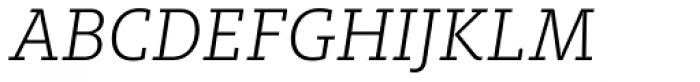 FF Milo Slab OT Light Italic Font UPPERCASE