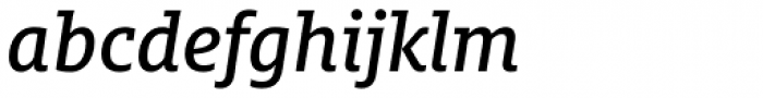 FF Milo Slab OT Medium Italic Font LOWERCASE