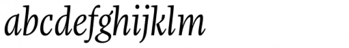 FF More OT Condensed Book Italic Font LOWERCASE