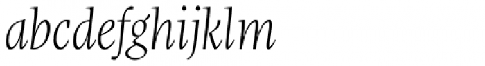 FF More OT Condensed Light Italic Font LOWERCASE