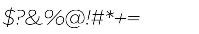 FF Neuwelt Pro ExtraLight Italic Font OTHER CHARS