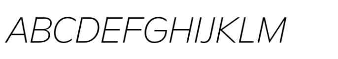 FF Neuwelt Pro ExtraLight Italic Font UPPERCASE