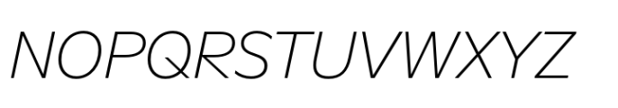 FF Neuwelt Pro ExtraLight Italic Font UPPERCASE