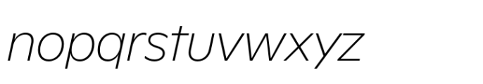 FF Neuwelt Pro ExtraLight Italic Font LOWERCASE