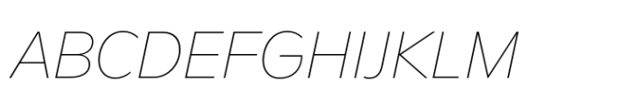 FF Neuwelt Pro Thin Italic Font UPPERCASE