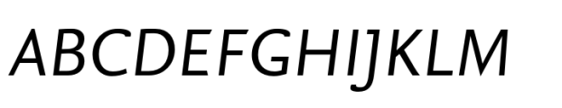 FF Nexus Sans Italic Font UPPERCASE