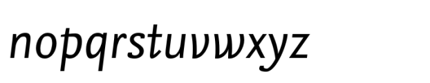 FF Nexus Sans Italic Font LOWERCASE