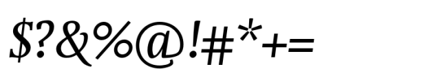 FF Nexus Serif Italic Font OTHER CHARS