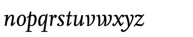 FF Nexus Serif Italic Font LOWERCASE