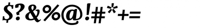 FF Nexus Serif OT Bold Italic Font OTHER CHARS