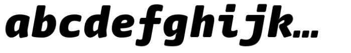 FF Nuvo Mono Black Italic Font LOWERCASE