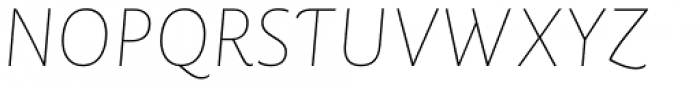 FF Pastoral Thin Italic Font UPPERCASE