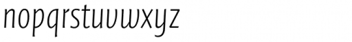 FF Quadraat Sans OT Condensed ExtraLight Italic Font LOWERCASE