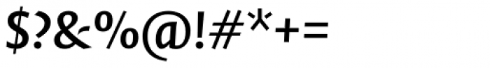 FF Quadraat Sans OT DemiBold Italic Font OTHER CHARS