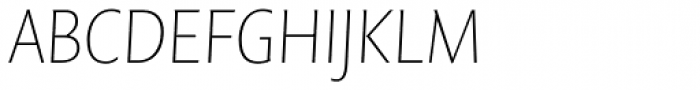 FF Quadraat Sans Pro Thin Italic Font UPPERCASE