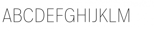 FF Real Head Condensed UltraLight Font UPPERCASE