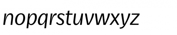 FF Real Head Semilight Italic Font LOWERCASE