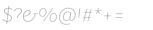 FF Real Text Hairline Italic Font OTHER CHARS