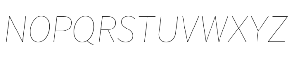 FF Real Text Hairline Italic Font UPPERCASE