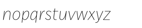 FF Real Text Ultralight Italic Font LOWERCASE