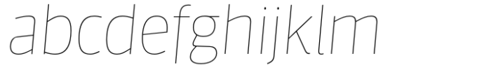 FF Sanuk Big Hairline Italic Font LOWERCASE