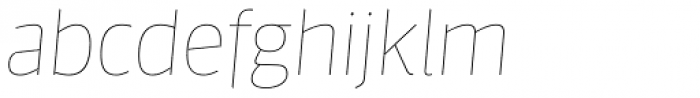 FF Sanuk Big Pro Hairline Italic Font LOWERCASE