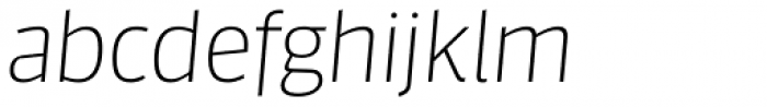 FF Sanuk Big Pro Thin Italic Font LOWERCASE