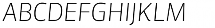 FF Sanuk Big Std Thin Italic Font UPPERCASE