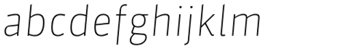 FF Sanuk OT Thin Italic Font LOWERCASE