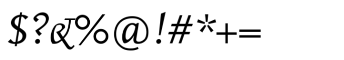 FF Scala Italic Font OTHER CHARS