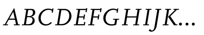 FF Scala Italic Font UPPERCASE