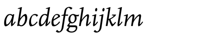 FF Scala Italic Font LOWERCASE