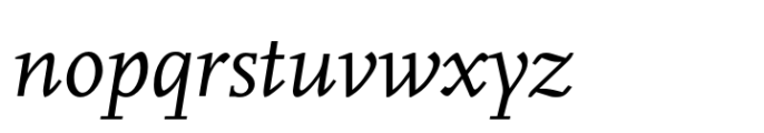 FF Scala Italic Font LOWERCASE