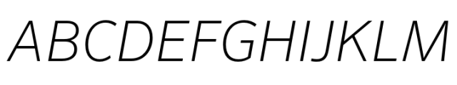 FF Sero Extra Light Italic Font UPPERCASE