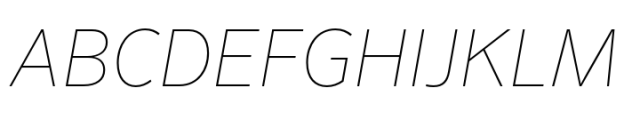 FF Sero Extra Thin Italic Font UPPERCASE