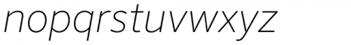 FF Sero Pro Thin Italic Font LOWERCASE