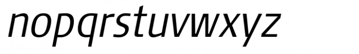 FF Signa Condensed Light Italic Font LOWERCASE