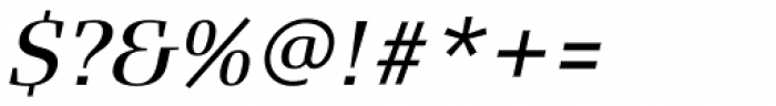 FF Signa Serif OT Book Italic Font OTHER CHARS