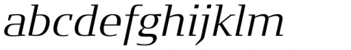 FF Signa Serif OT Light Italic Font LOWERCASE