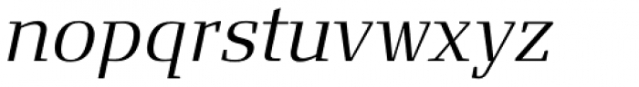 FF Signa Serif Pro Light Italic Font LOWERCASE