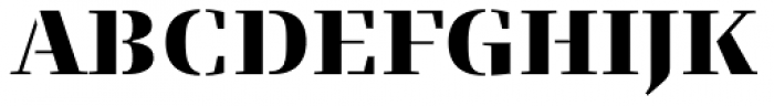 FF Signa Serif Stencil OT Black Font UPPERCASE