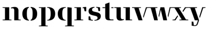 FF Signa Serif Stencil OT Bold Font LOWERCASE