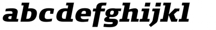 FF Signa Slab OT Black Italic Font LOWERCASE