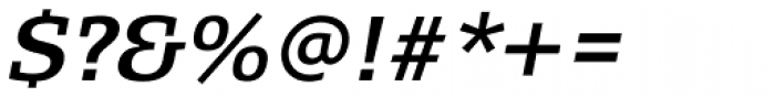 FF Signa Slab OT DemiBold Italic Font OTHER CHARS