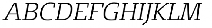 FF Signa Slab OT ExtraLight Italic Font UPPERCASE