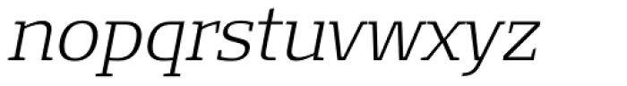 FF Signa Slab OT ExtraLight Italic Font LOWERCASE