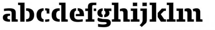 FF Signa Slab Stencil Bold Font LOWERCASE