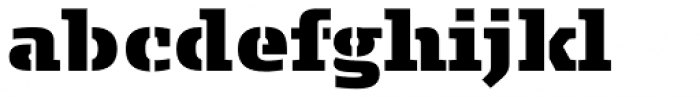 FF Signa Slab Stencil Extrablack Font LOWERCASE